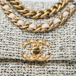 CHANEL Handbag 21S Oreo Tweed Quilted 19 Flap Small Mixed Hardware - Redeluxe