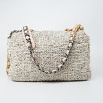 CHANEL Handbag 21S Oreo Tweed Quilted 19 Flap Small Mixed Hardware - Redeluxe