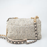 CHANEL Handbag 21S Oreo Tweed Quilted 19 Flap Small Mixed Hardware - Redeluxe