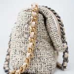 CHANEL Handbag 21S Oreo Tweed Quilted 19 Flap Small Mixed Hardware - Redeluxe