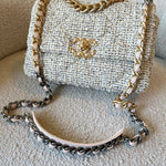 CHANEL Handbag 21S Oreo Tweed Quilted 19 Flap Small Mixed Hardware - Redeluxe