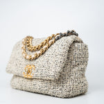 CHANEL Handbag 21S Oreo Tweed Quilted 19 Flap Small Mixed Hardware - Redeluxe