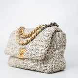 CHANEL Handbag 21S Oreo Tweed Quilted 19 Flap Small Mixed Hardware - Redeluxe