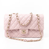 CHANEL Handbag 21S Pink Clair Caviar Classic Flap Quilted Medium LGHW - Redeluxe