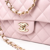 CHANEL Handbag 21S Pink Clair Caviar Classic Flap Quilted Medium LGHW - Redeluxe