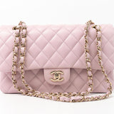 CHANEL Handbag 21S Pink Clair Caviar Classic Flap Quilted Medium LGHW - Redeluxe