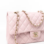 CHANEL Handbag 21S Pink Clair Caviar Classic Flap Quilted Medium LGHW - Redeluxe