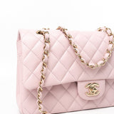 CHANEL Handbag 21S Pink Clair Caviar Classic Flap Quilted Medium LGHW - Redeluxe