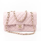 CHANEL Handbag 21S Pink Clair Caviar Classic Flap Quilted Medium LGHW - Redeluxe