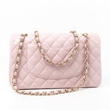 CHANEL Handbag 21S Pink Clair Caviar Classic Flap Quilted Medium LGHW - Redeluxe