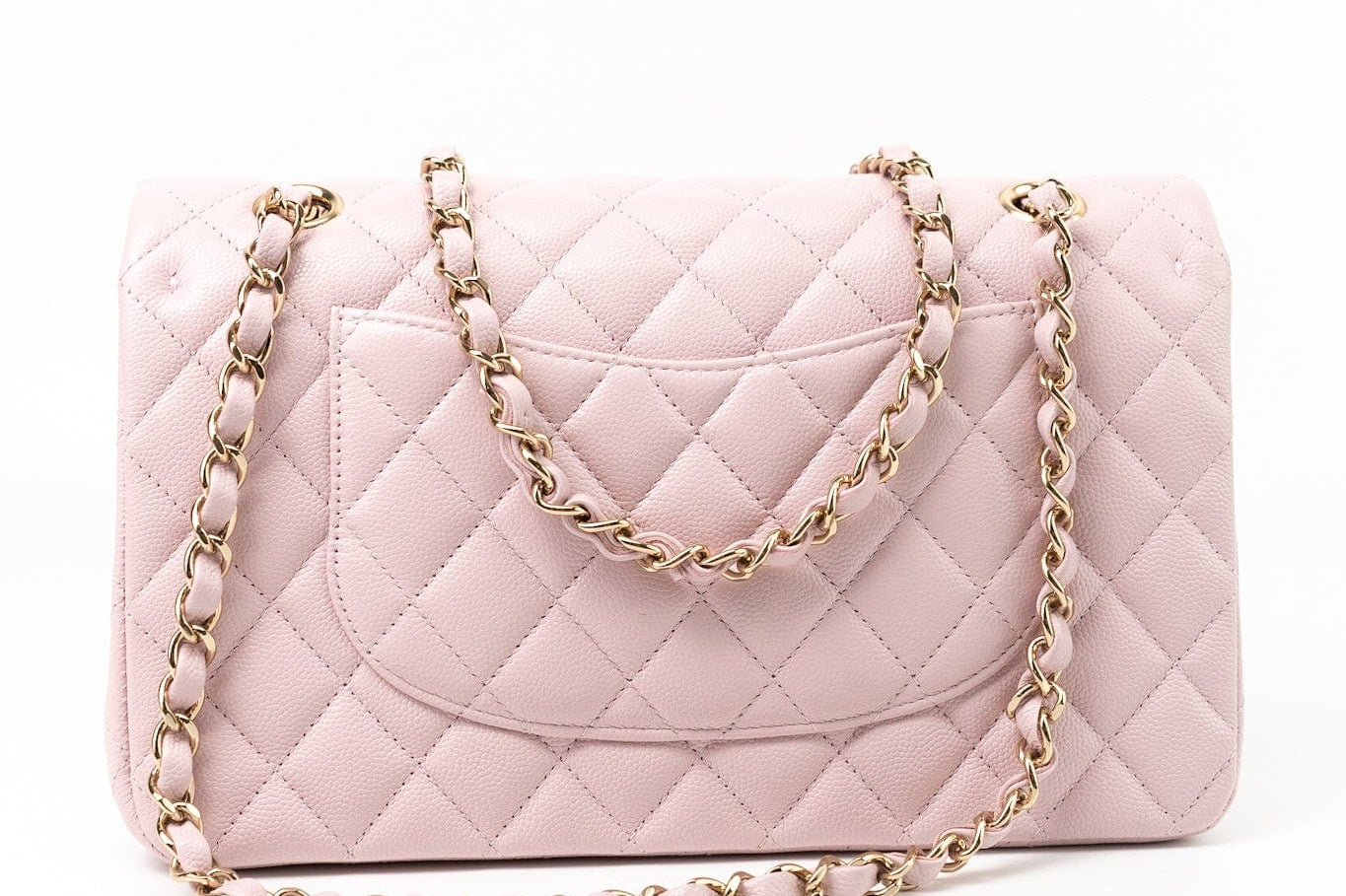 CHANEL Handbag 21S Pink Clair Caviar Classic Flap Quilted Medium LGHW - Redeluxe