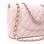 CHANEL Handbag 21S Pink Clair Caviar Classic Flap Quilted Medium LGHW - Redeluxe