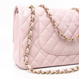 CHANEL Handbag 21S Pink Clair Caviar Classic Flap Quilted Medium LGHW - Redeluxe