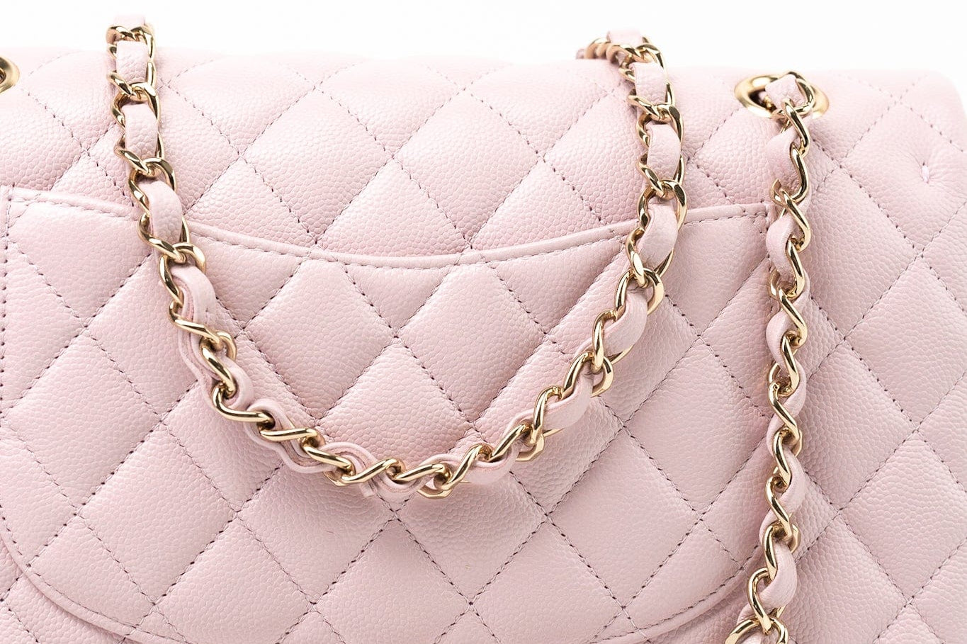 CHANEL Handbag 21S Pink Clair Caviar Classic Flap Quilted Medium LGHW - Redeluxe
