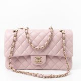 CHANEL Handbag 21S Pink Clair Caviar Classic Flap Quilted Medium LGHW - Redeluxe