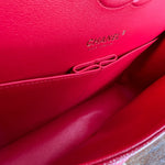 Chanel Handbag 21S Red Iridescent Caviar Quilted Classic Flap Medium - Redeluxe