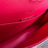 Chanel Handbag 21S Red Iridescent Caviar Quilted Classic Flap Medium - Redeluxe