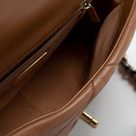 CHANEL Handbag 22A Caramel / Light Brown Lambskin Quilted 19 Flap Small MHW - Redeluxe