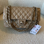 CHANEL Handbag 22A Dark Beige Caviar Quilted Classic Flap Medium LGHW - Redeluxe