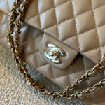 CHANEL Handbag 22A Dark Beige Caviar Quilted Classic Flap Medium LGHW - Redeluxe