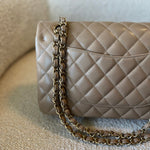 CHANEL Handbag 22A Dark Beige Caviar Quilted Classic Flap Medium LGHW - Redeluxe