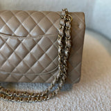 CHANEL Handbag 22A Dark Beige Caviar Quilted Classic Flap Medium LGHW - Redeluxe