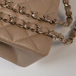 CHANEL Handbag 22A Dark Beige Caviar Quilted Classic Flap Small with Light Gold Hardware - Redeluxe