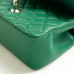 CHANEL Handbag 22A Emerald Green Lambskin Quilted Mini Top Handle LGHW - Redeluxe