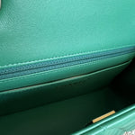 CHANEL Handbag 22A Green Mini Rectangular Lambskin Quilted LGHW - Redeluxe