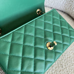 CHANEL Handbag 22A Green Mini Rectangular Lambskin Quilted LGHW - Redeluxe