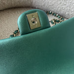 CHANEL Handbag 22A Mini Rectangular Iridescent Green Lambskin Quilted Single Flap LGHW - Redeluxe