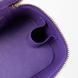 CHANEL Handbag 22A Purple Lambskin Quilted Vanity Case w/ Mirror Light Gold Hardware - Redeluxe