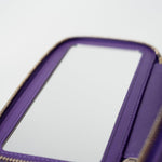 CHANEL Handbag 22A Purple Lambskin Quilted Vanity Case w/ Mirror Light Gold Hardware - Redeluxe