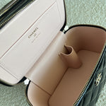 CHANEL Handbag 22B Black Shiny Lambskin Vanity with Chain LGHW - Redeluxe