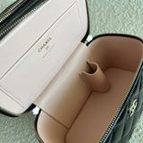 CHANEL Handbag 22B Black Shiny Lambskin Vanity with Chain LGHW - Redeluxe