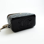 CHANEL Handbag 22B Black Shiny Lambskin Vanity with Chain LGHW - Redeluxe