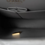 CHANEL Handbag 22B Grey Caviar Quilted Classic Flap Small Light Gold Hardware - Redeluxe