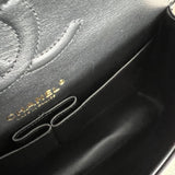 CHANEL Handbag 22C B&W Lambskin Quilted Classic Flap Medium LGHW - Redeluxe