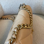 CHANEL Handbag 22C Beige Clair 19 Flap Small MHW - Redeluxe