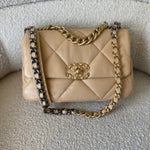 CHANEL Handbag 22C Beige Clair 19 Flap Small MHW - Redeluxe