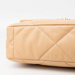 CHANEL Handbag 22C Beige Lambskin Quilted 19 Flap Small Mixed Hardware - Redeluxe