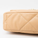 CHANEL Handbag 22C Beige Lambskin Quilted 19 Flap Small Mixed Hardware - Redeluxe