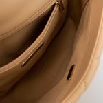 CHANEL Handbag 22C Beige Lambskin Quilted 19 Flap Small Mixed Hardware - Redeluxe