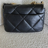 CHANEL Handbag 22C Black Lambskin Quilted 19 Flap Small MHW - Redeluxe