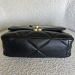 CHANEL Handbag 22C Black Lambskin Quilted 19 Flap Small MHW - Redeluxe