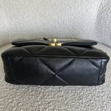 CHANEL Handbag 22C Black Lambskin Quilted 19 Flap Small MHW - Redeluxe