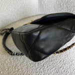 CHANEL Handbag 22C Black Lambskin Quilted 19 Flap Small MHW - Redeluxe