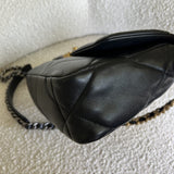 CHANEL Handbag 22C Black Lambskin Quilted 19 Flap Small MHW - Redeluxe