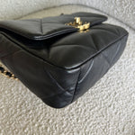 CHANEL Handbag 22C Black Lambskin Quilted 19 Flap Small MHW - Redeluxe