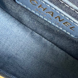 CHANEL Handbag 22C Blue Denim Pearl Crush Square Mini Flap AGHW - Redeluxe